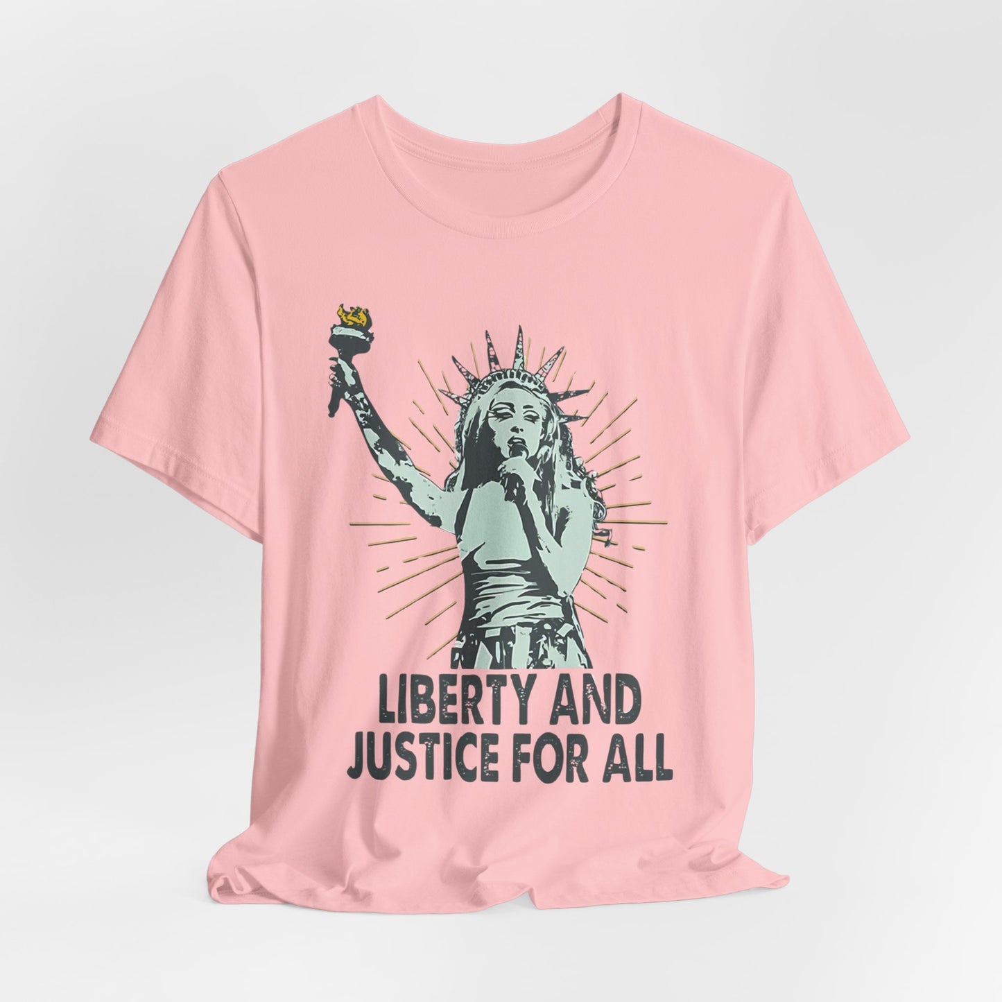Liberty and Justice Short Sleeve Chappell Tee | Patriotic Unisex Shirt | Freedom Wear, Gift for Activists, Independence Day, Casual Style, [...]