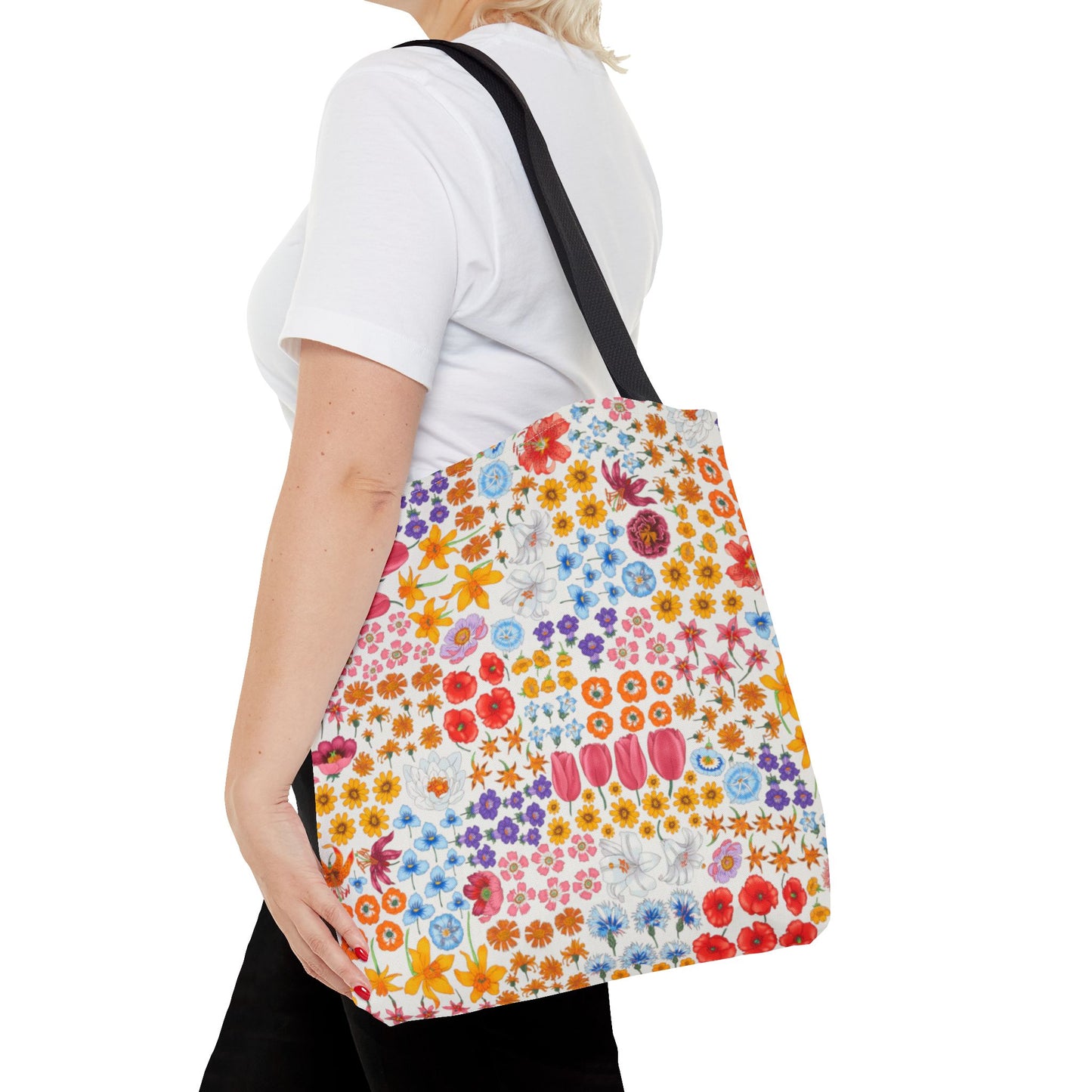 Colorful Floral Tote Bag for Everyday Use "Flora" Design!