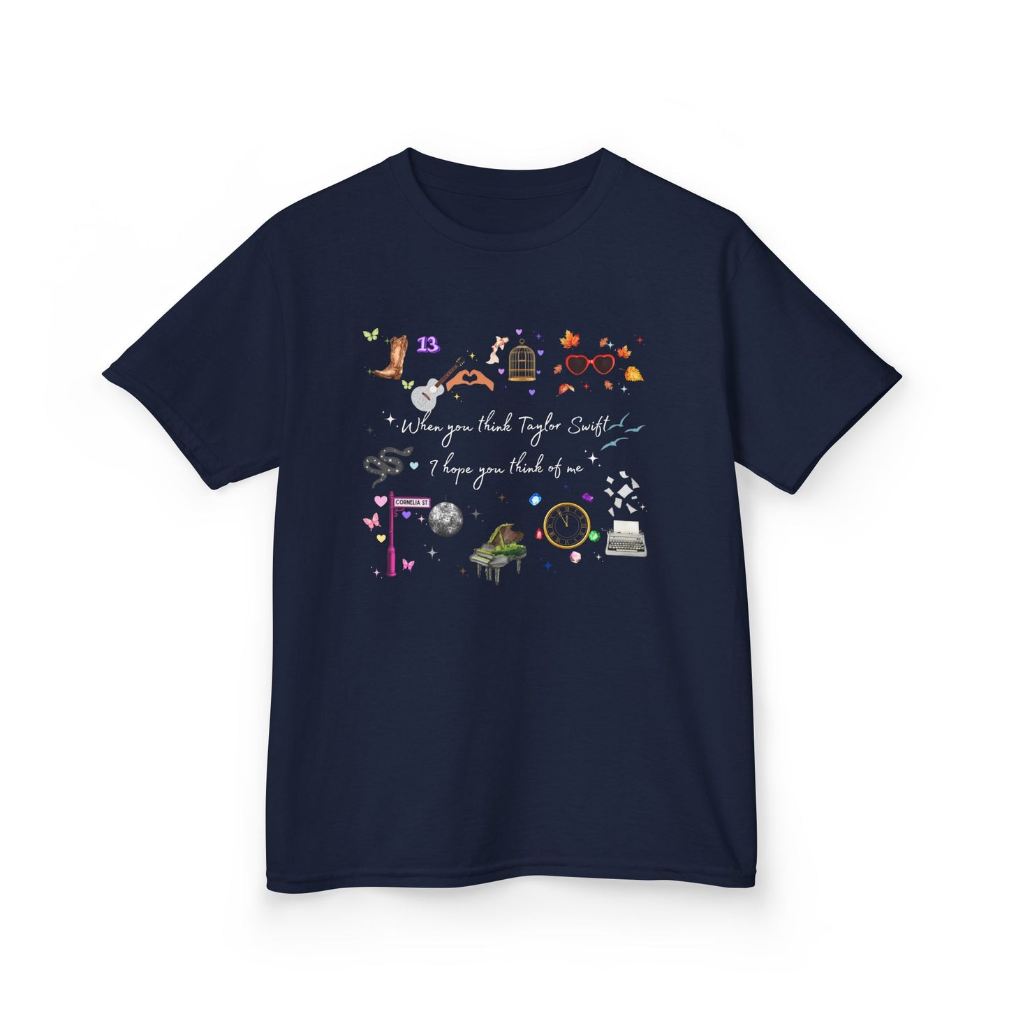 I hope you think of me Kids Tee, Fun Kids Shirt, Birthday Gift, Cute Tee for Girls and Boys, Playful Casual Wear, Family Day Tee