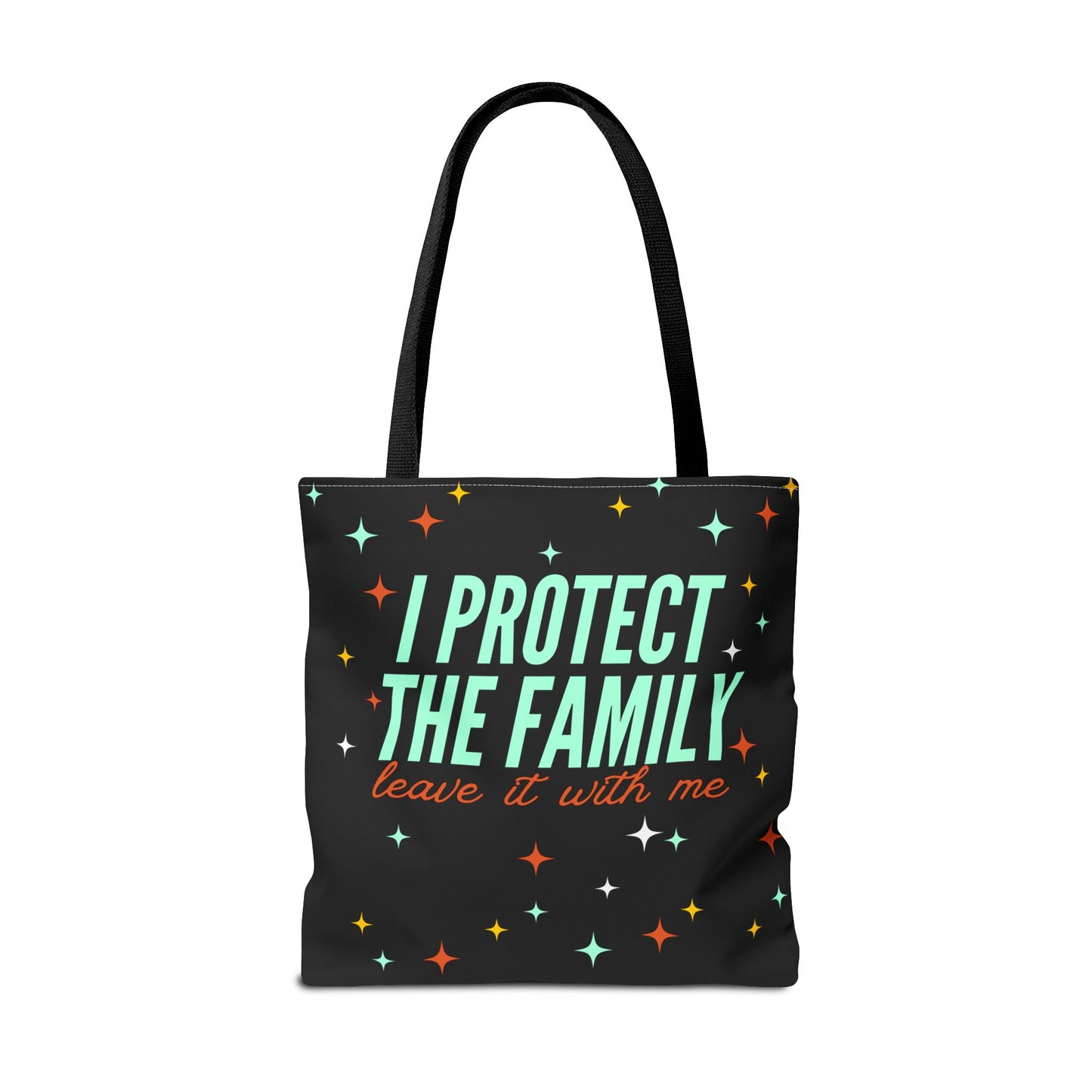 I Protect The Family Tote Bag — Retro Script