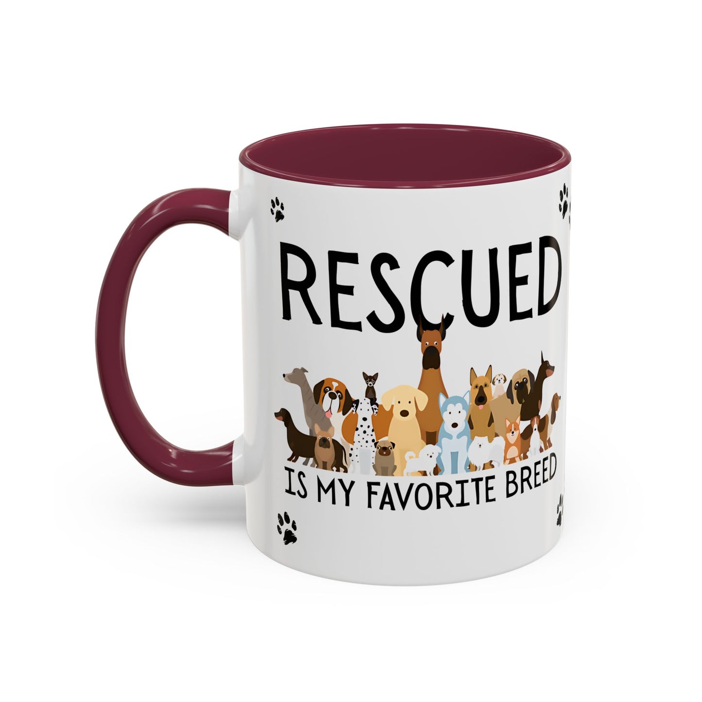 Colorful Dog Rescue Mugs - Perfect for Pet Lovers, Gift for Animal Advocates, 11oz