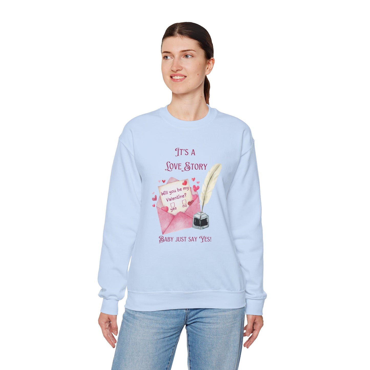 Love Story - Valentine - Unisex Heavy Blend™ Crewneck Sweatshirt