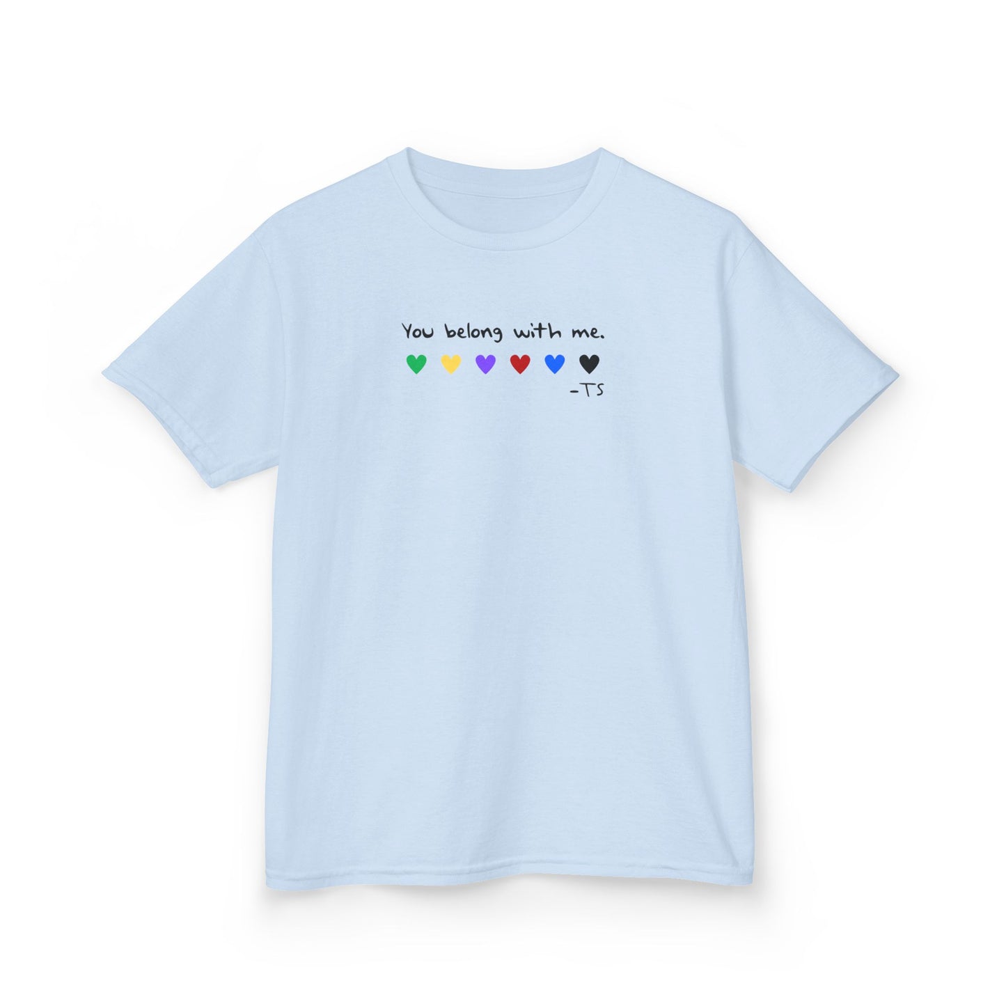 Kids Tee, You Belong With Me - T-Shirt, Cute Children’s Shirt, Gift for Kids, Birthday Outfit, Playful Spring Apparel