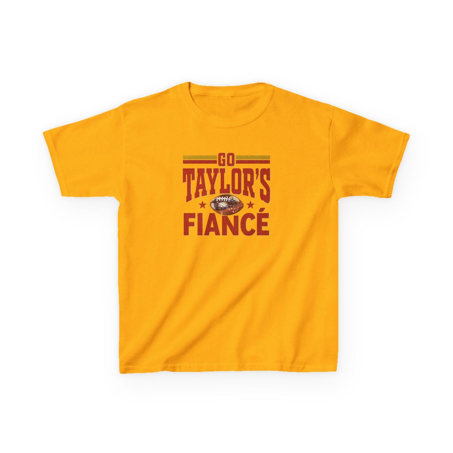 Kids Football Fiance' Themed Tee, Sports Apparel, Family Game Day Shirt, Cute Gift for Kids, Tailgate Outfit, Youth Cotton T-Shirt, Birthday Gift