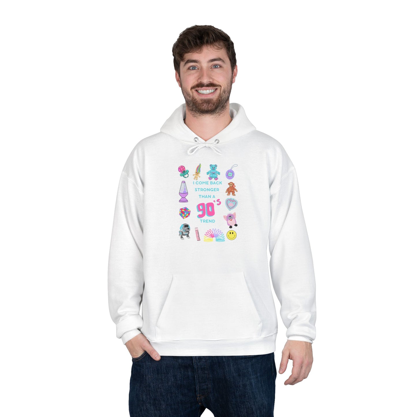 I come back stronger than a 90s trend - Hanes Unisex EcoSmart® Pullover Hoodie Sweatshirt