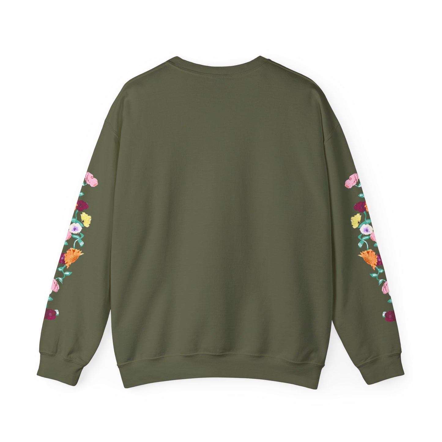 Acoustic Piano Floral Sleeve Crewneck Sweatshirt