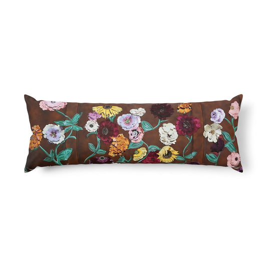Acoustic Piano Floral Body Pillow