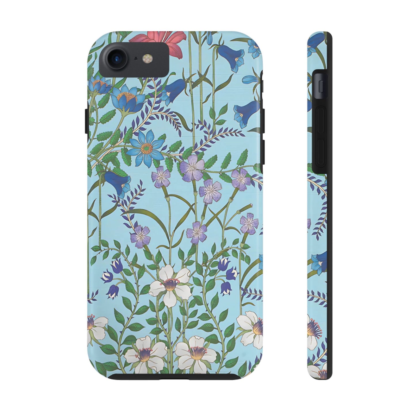 Vibrant Floral Tough Phone Case "Flora Blue"- Durable Protection for Your Device