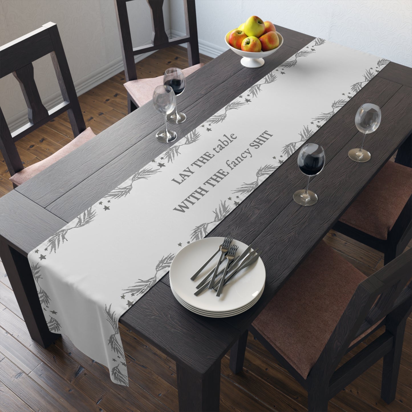 Grey Version of the Fancy Shit Table Runner