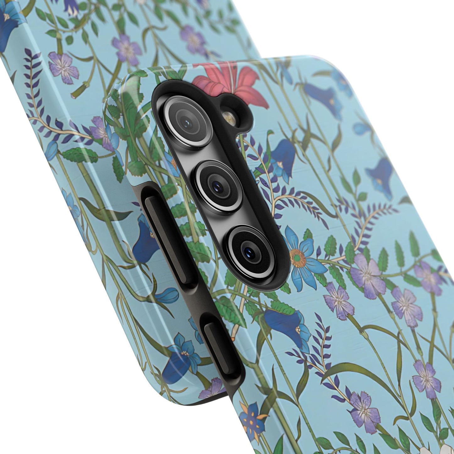 Vibrant Floral Tough Phone Case "Flora Blue"- Durable Protection for Your Device