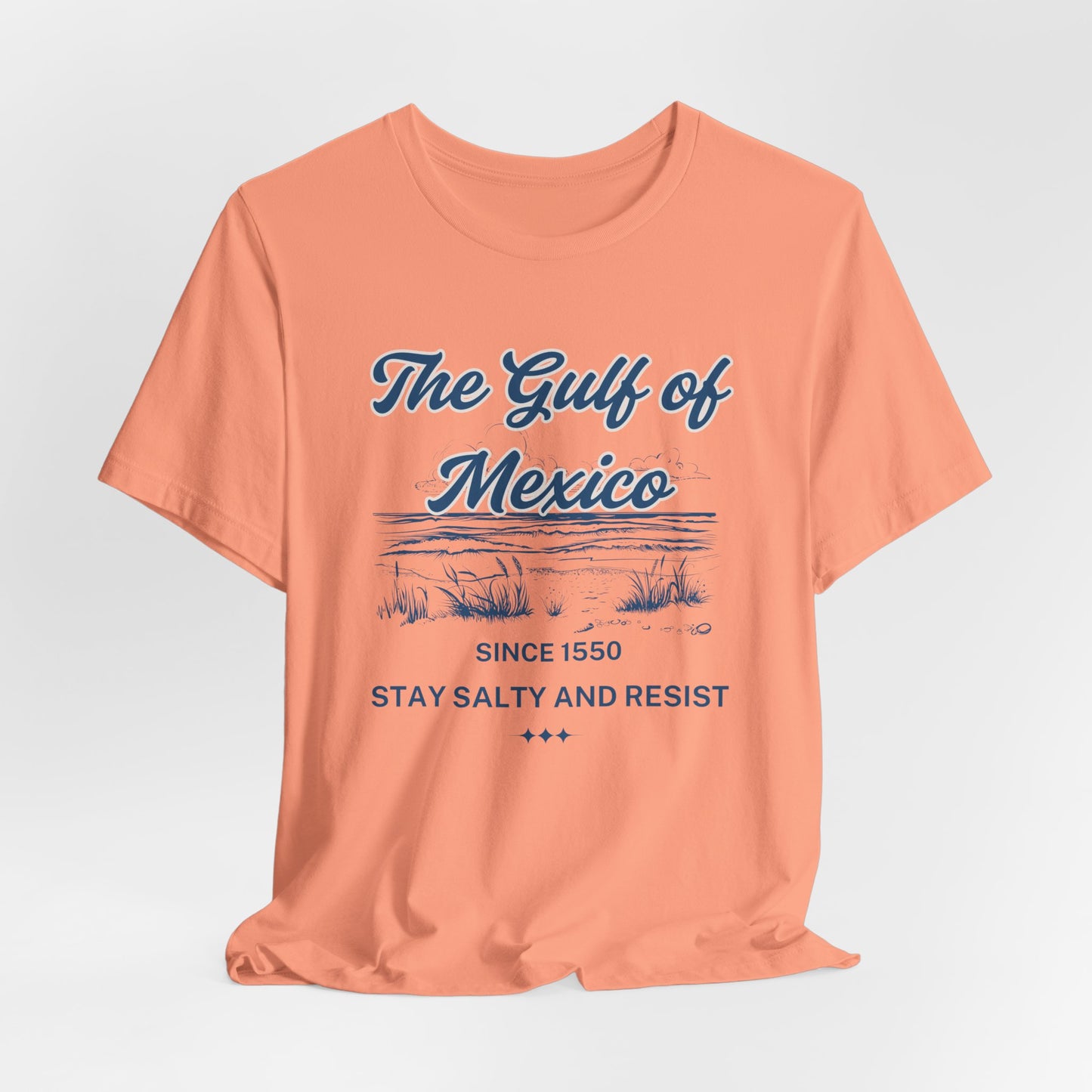 Gulf of Mexico Stay Salty Tee, Unisex Short Sleeve Shirt, Beach Vibes T-Shirt, Vacation Apparel, Gift for Coastal Lovers