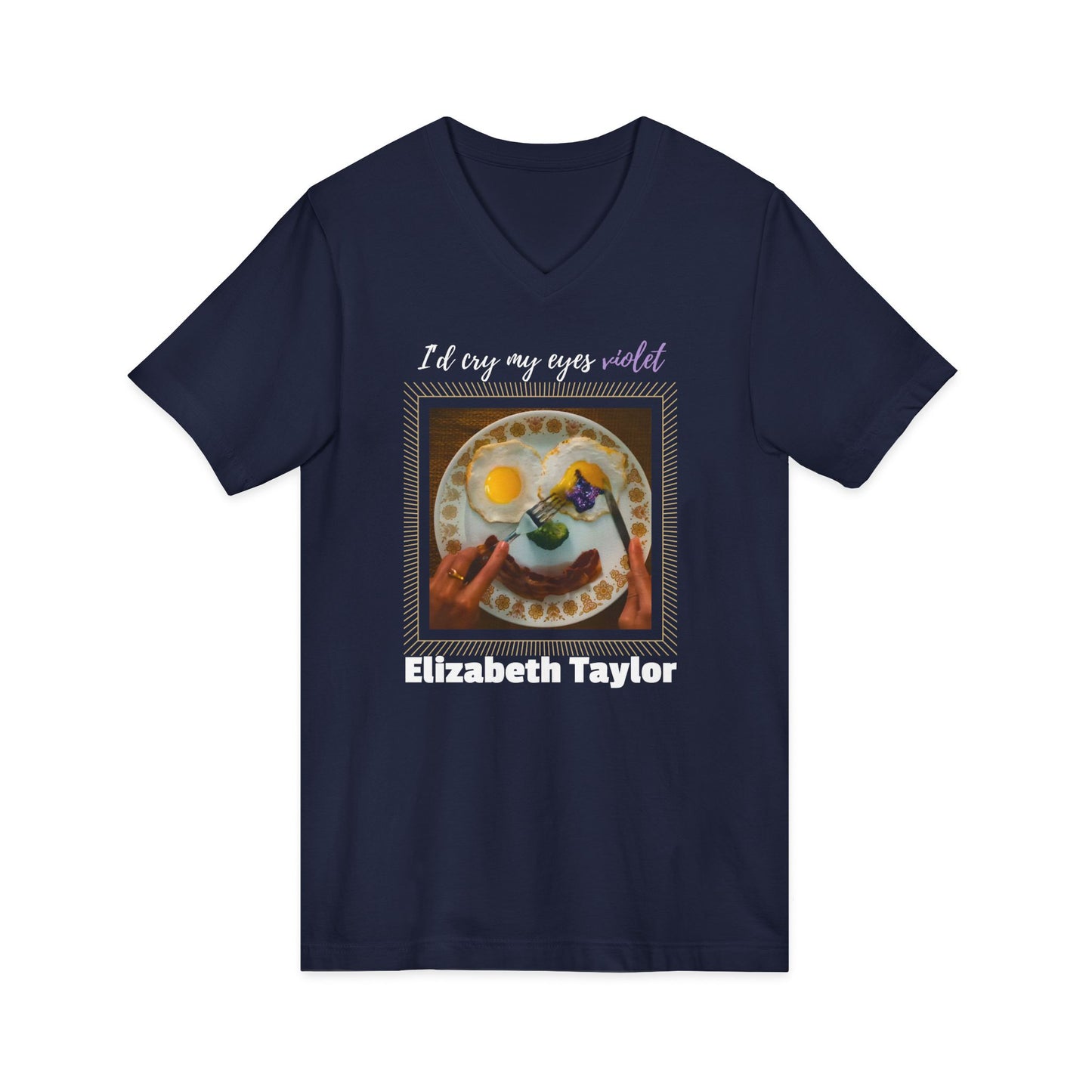 Cry my eyes violet -  Unisex V-neck Tee