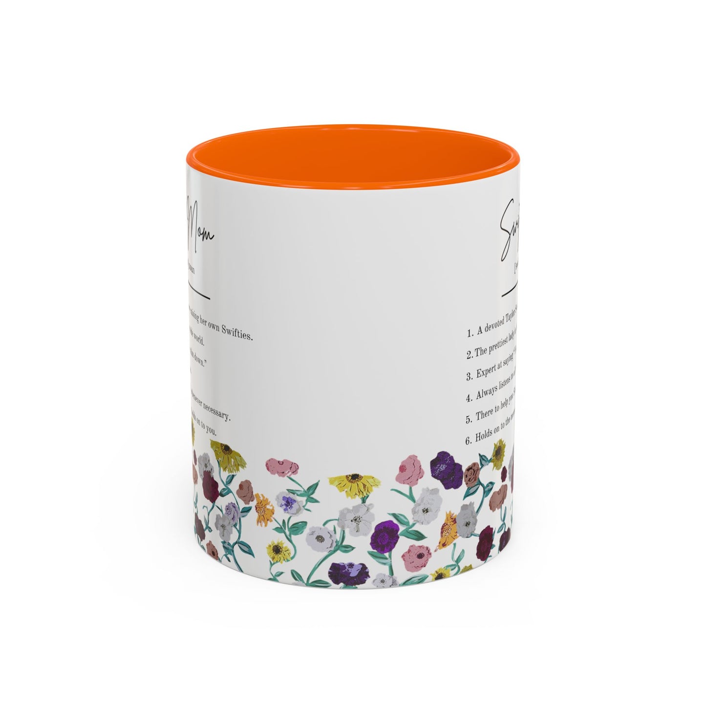 Swiftie Mom Acoustic Set Floral Piano Design - Accent Coffee Mug (11oz)