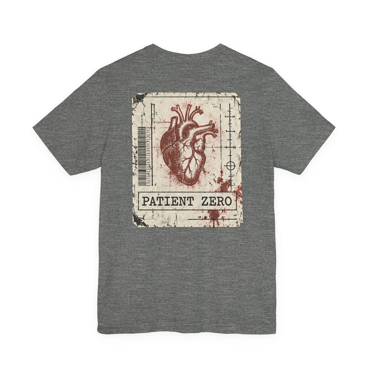 Front/Back Patient Zero T-Shirt — Gothic Anatomical Heart Tee