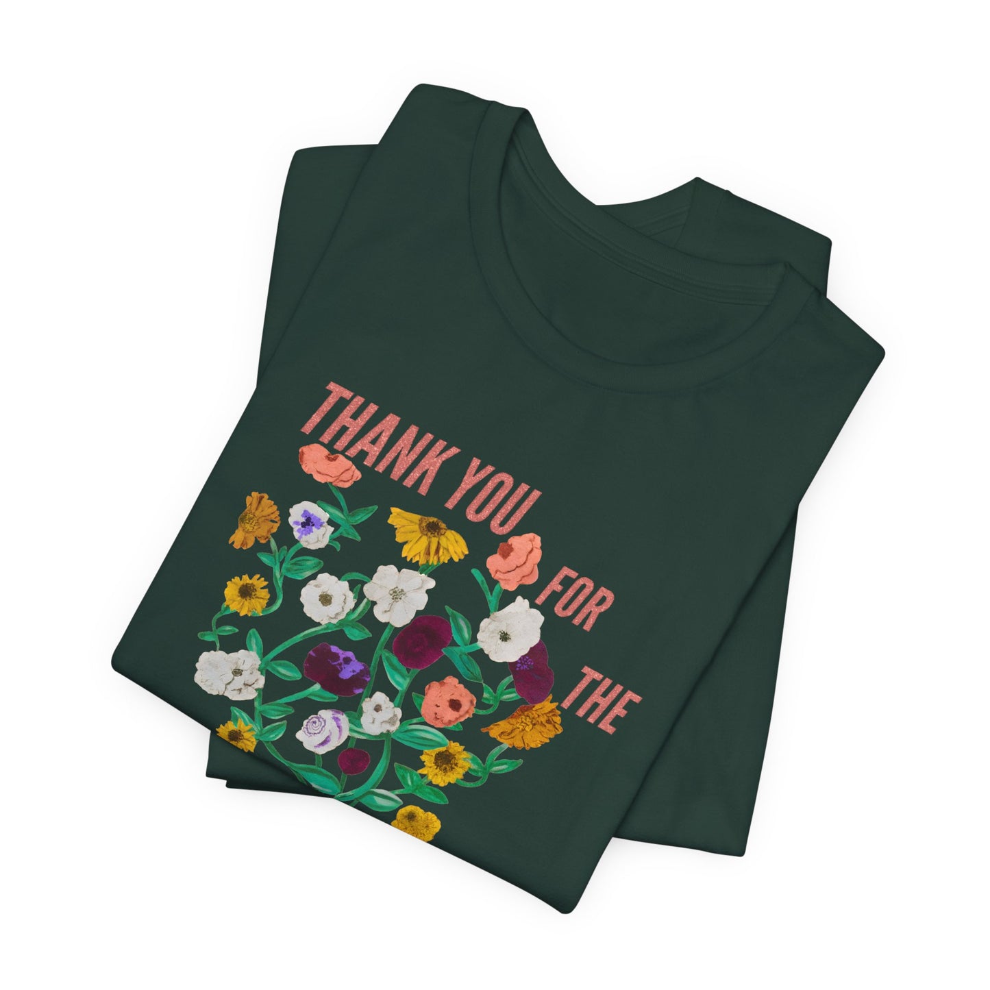 Thank You For The Lovely Bouquet, acoustic piano flowers Tee, Unisex Jersey Short Sleeve T-Shirt, Gift for Friends, Appreciation Shirt, Floral Design, Casual Wear