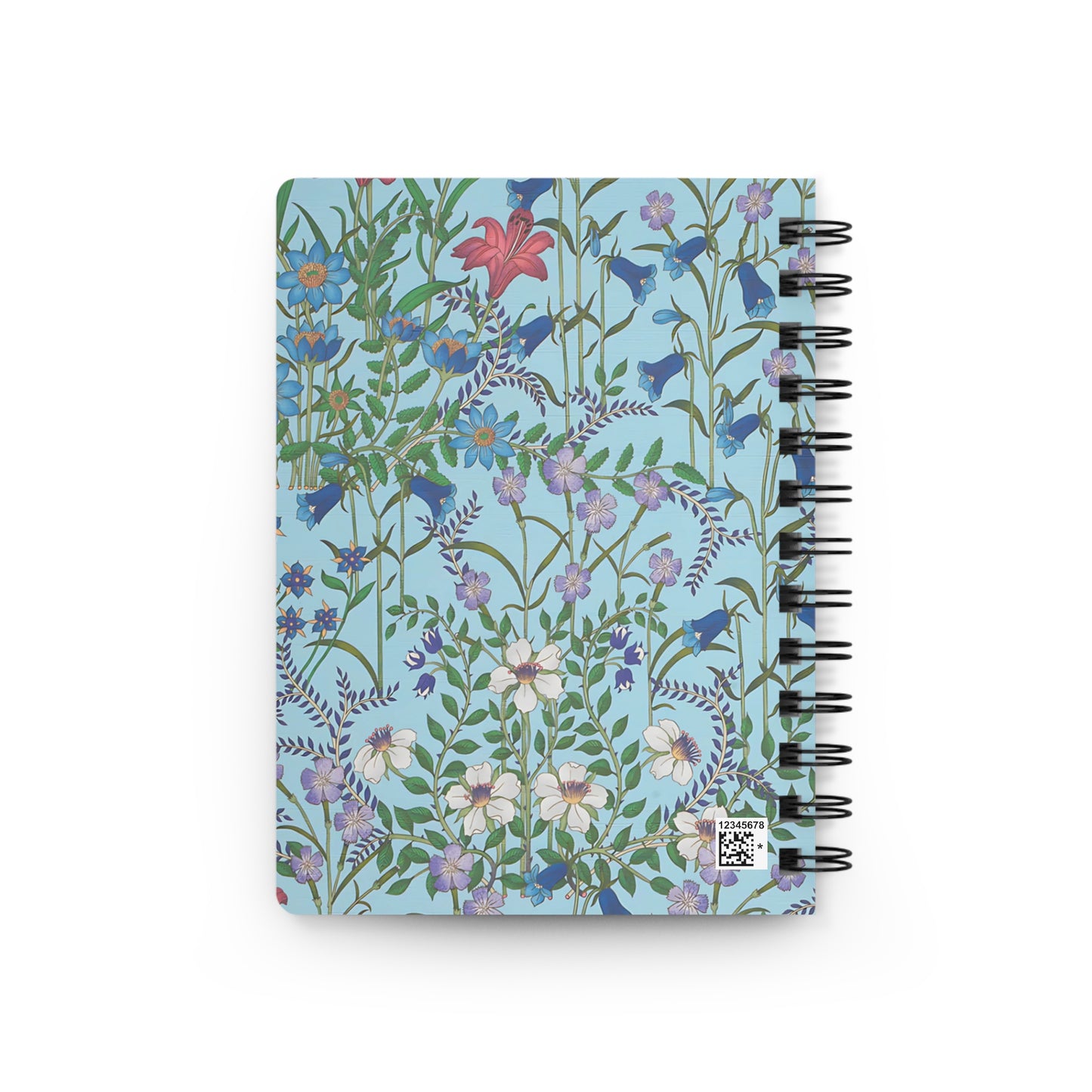 Floral Spiral Bound Journal "Flora Blue" - Colorful Flower Design for Creative Journaling