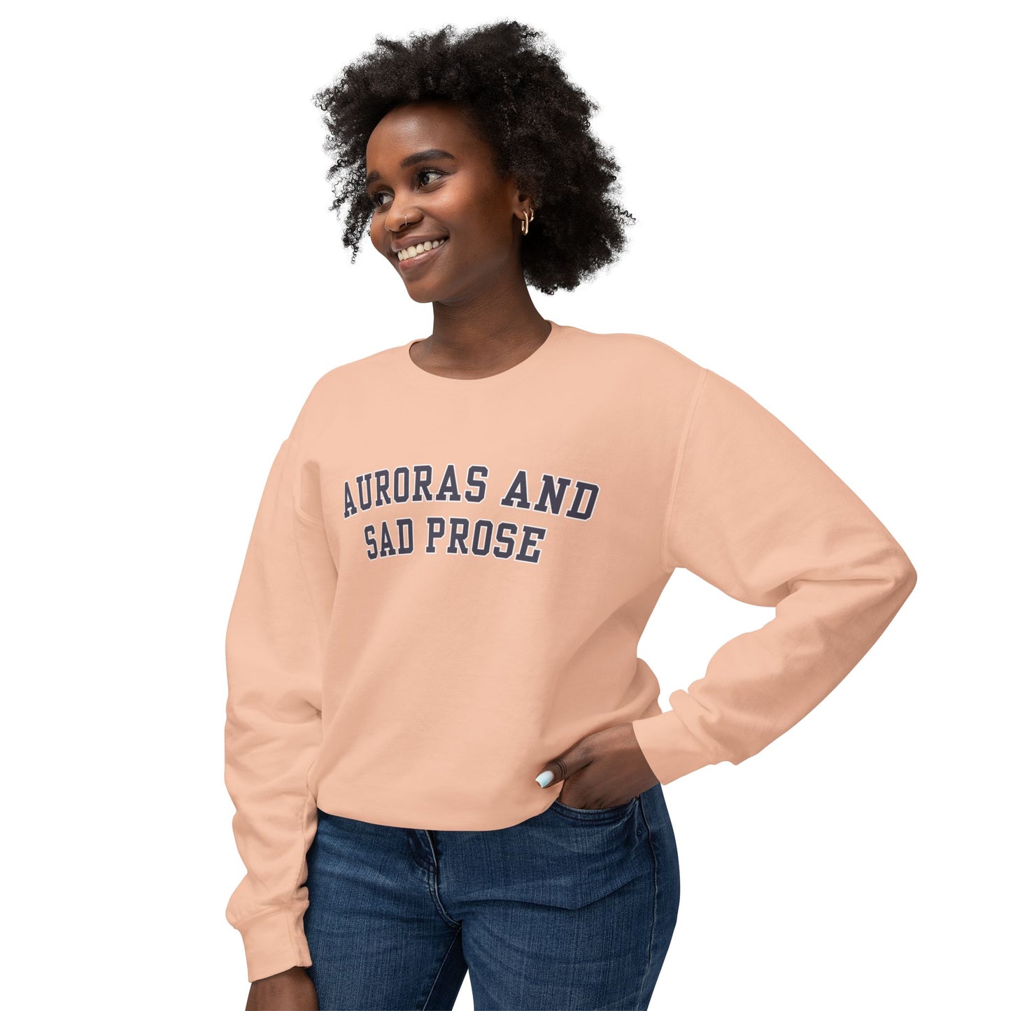 Auroras and Sad Prose - Comfort Colors Unisex Lightweight Crewneck Sweatshirt