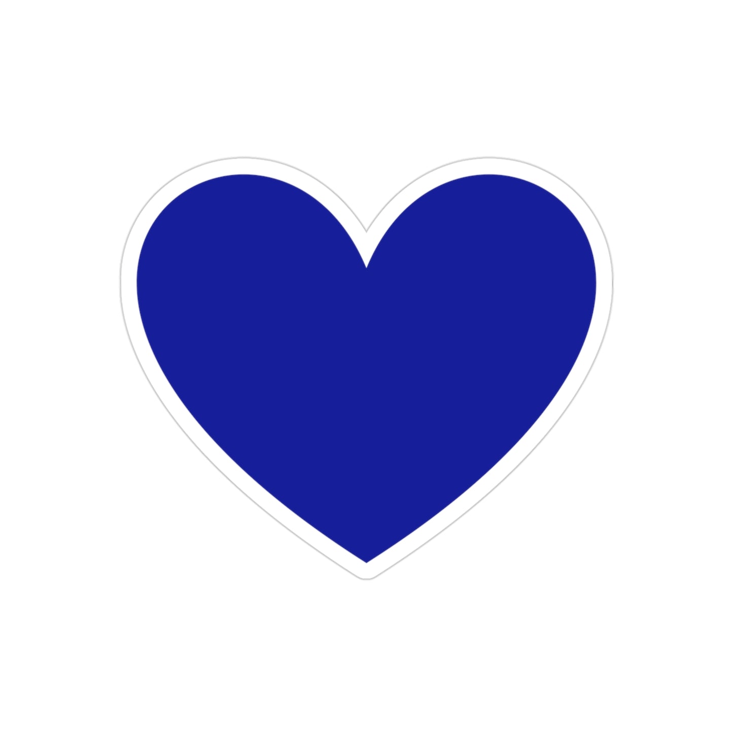 Blue Heart - Transparent Outdoor Stickers, Die-Cut, 1pc