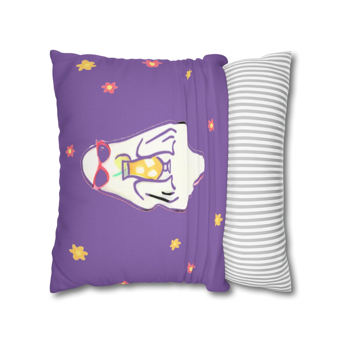 Chic Ghost Pillowcase, Cozy Decor, Halloween Vibes, Cute Home Accent, Gift for Ghost Lovers, Spooky Season Decor