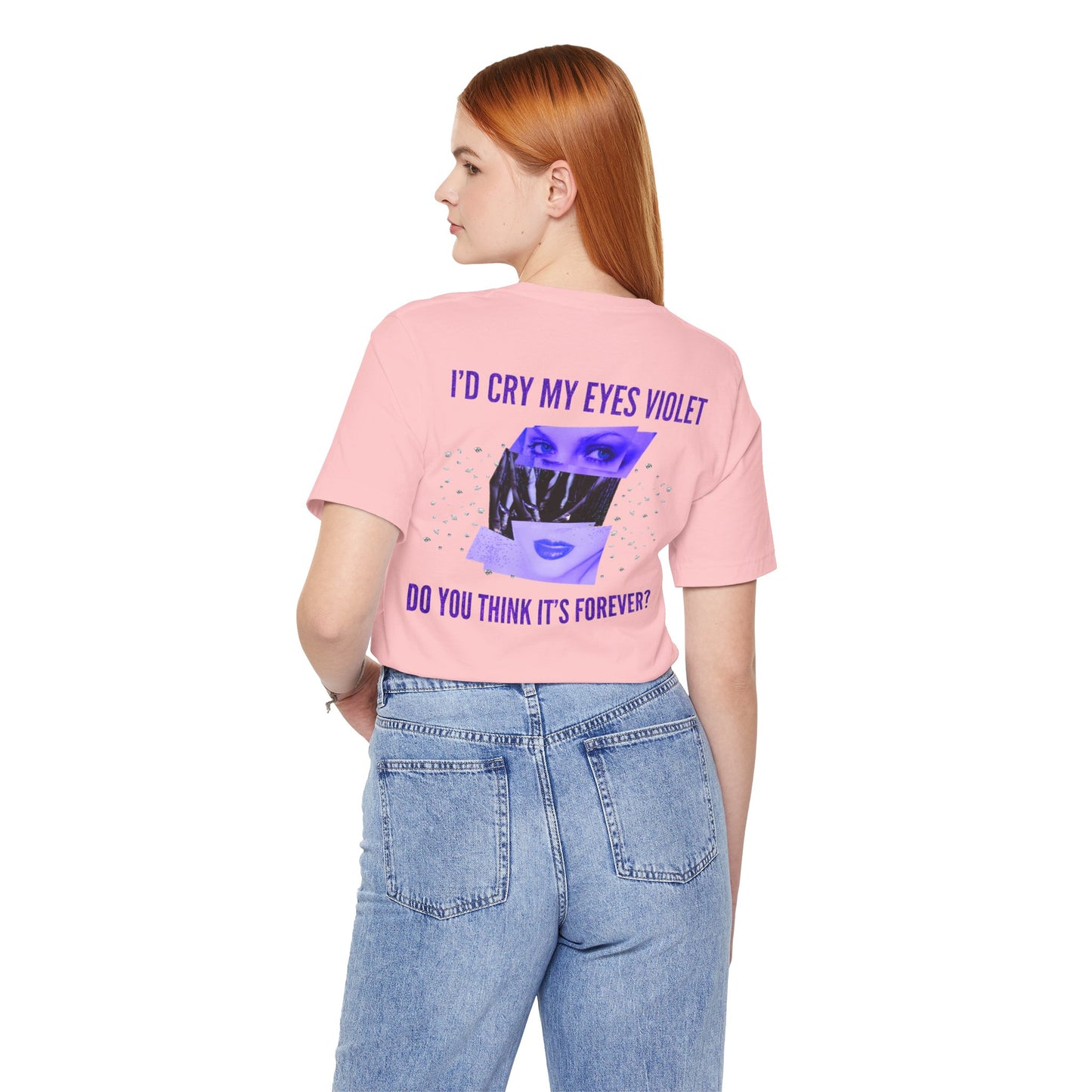 I'd Cry My Eyes Violet Front and Back Unisex Graphic Tee