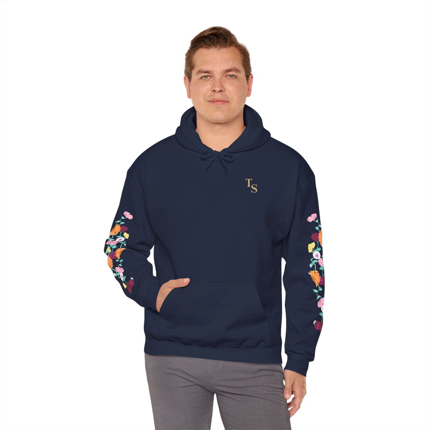 Acoustic Piano Floral Sleeve Hoodie