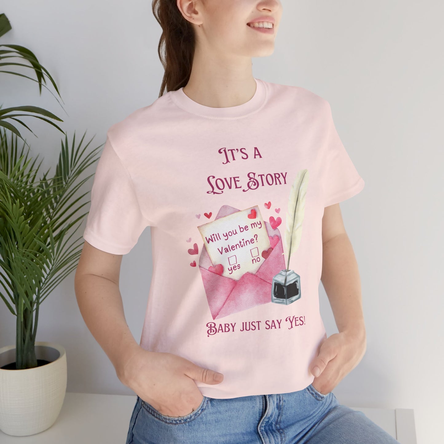 Love Story Valentine - Unisex Jersey Short Sleeve Tee