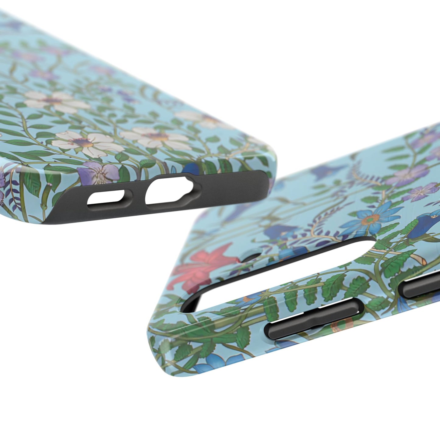 Vibrant Floral Tough Phone Case "Flora Blue"- Durable Protection for Your Device