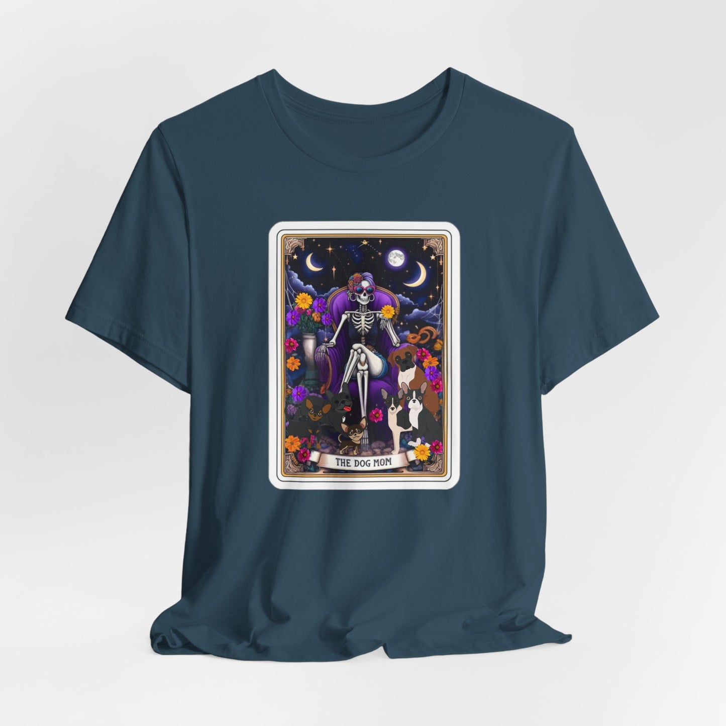Custom Dog Mom Tarot Tee: Unisex Bella Canvas Jersey Short Sleeve Shirt, Pet Lover Gift, Graphic Tee, Casual Wear