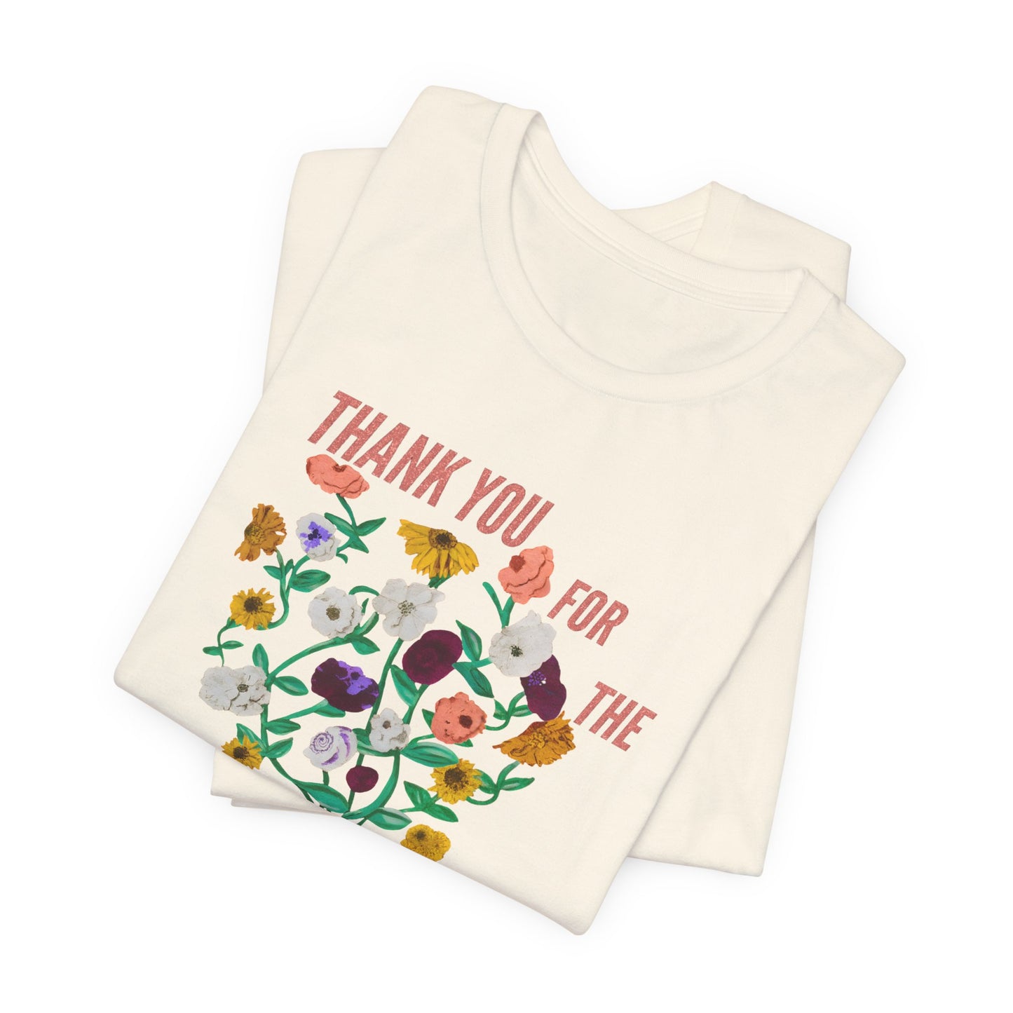Thank You For The Lovely Bouquet, acoustic piano flowers Tee, Unisex Jersey Short Sleeve T-Shirt, Gift for Friends, Appreciation Shirt, Floral Design, Casual Wear