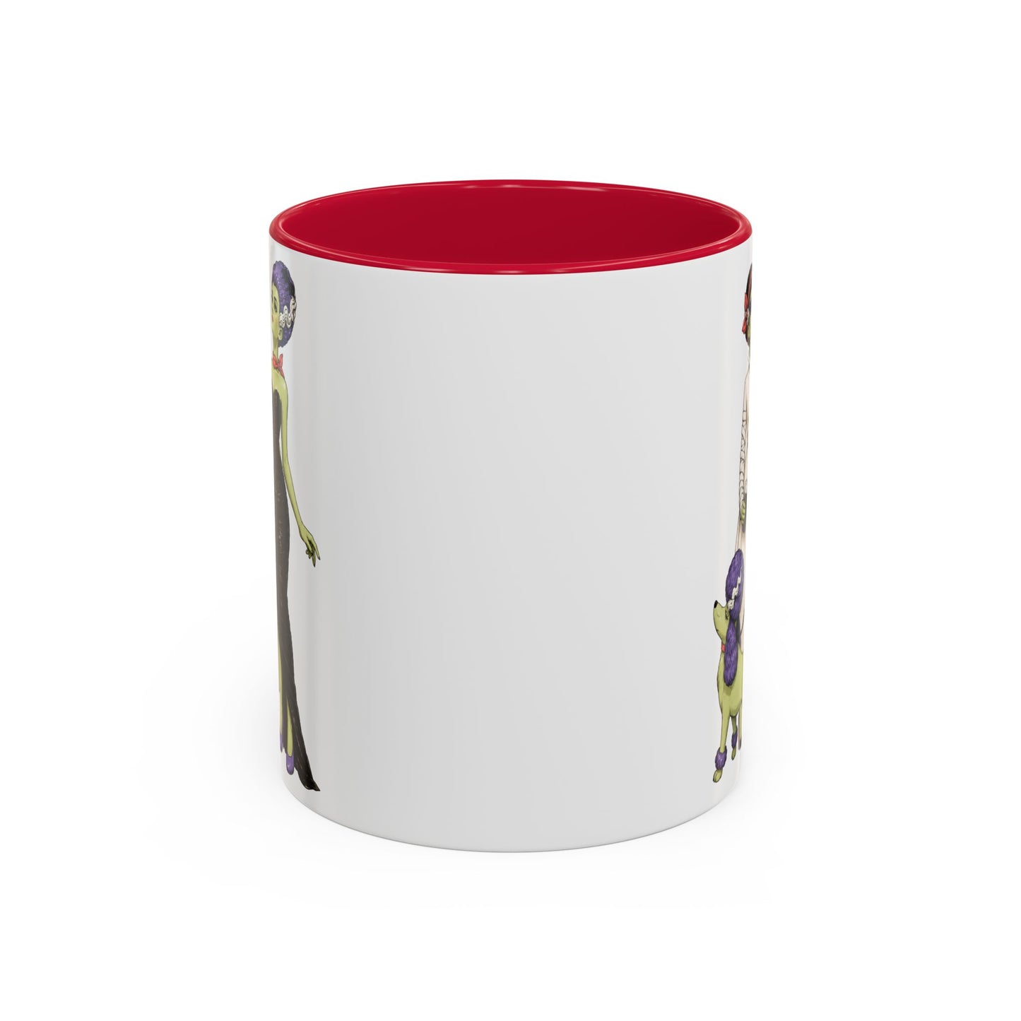Monster Brides Dog Walk Mug — 11 oz Coffee Cup Lesbian Couple