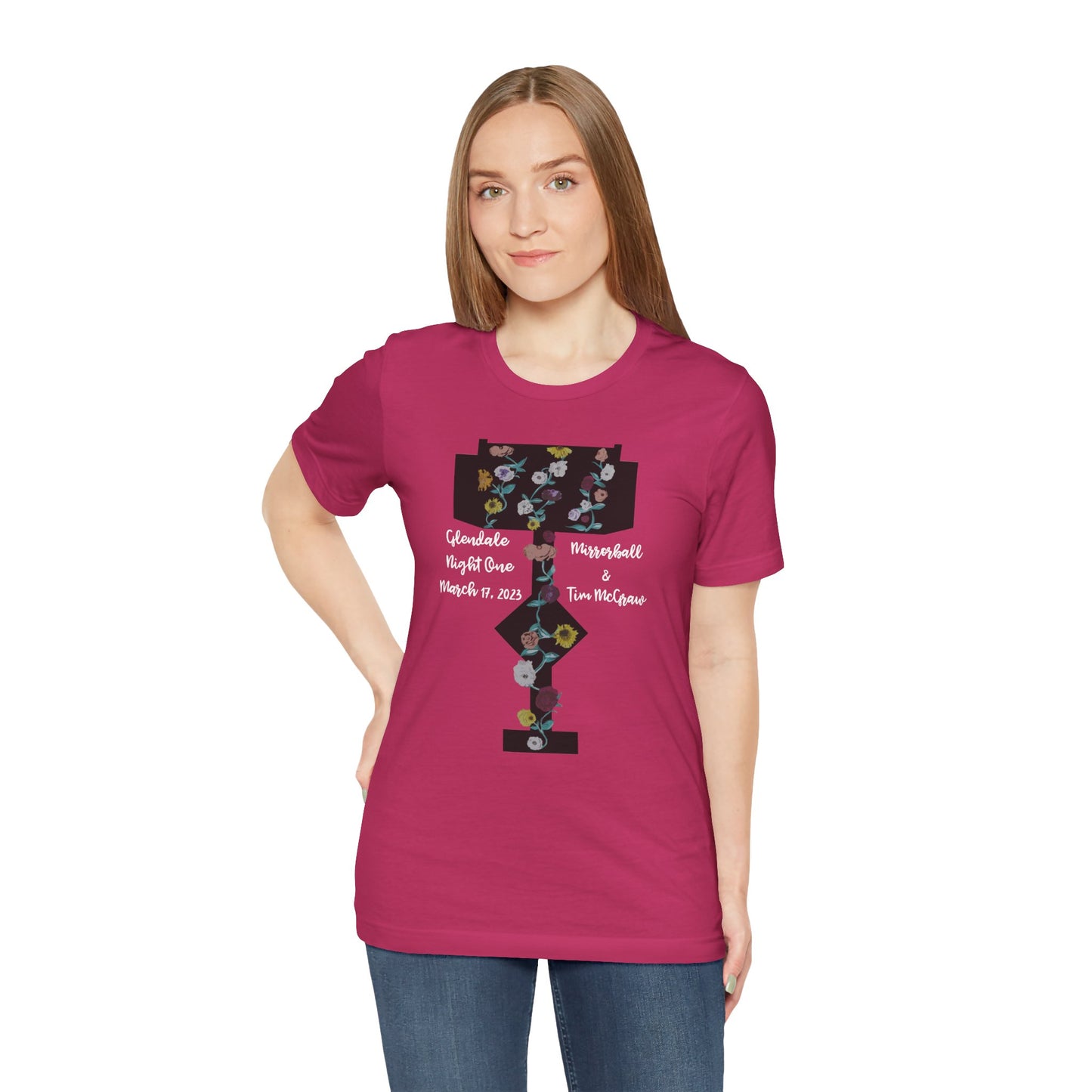 Custom Dates and Surprise Songs - Stage Flowers - Long Live - Unisex Jersey Short Sleeve Tee