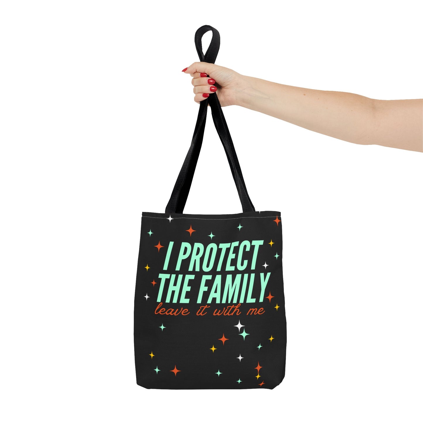 I Protect The Family Tote Bag — Retro Script