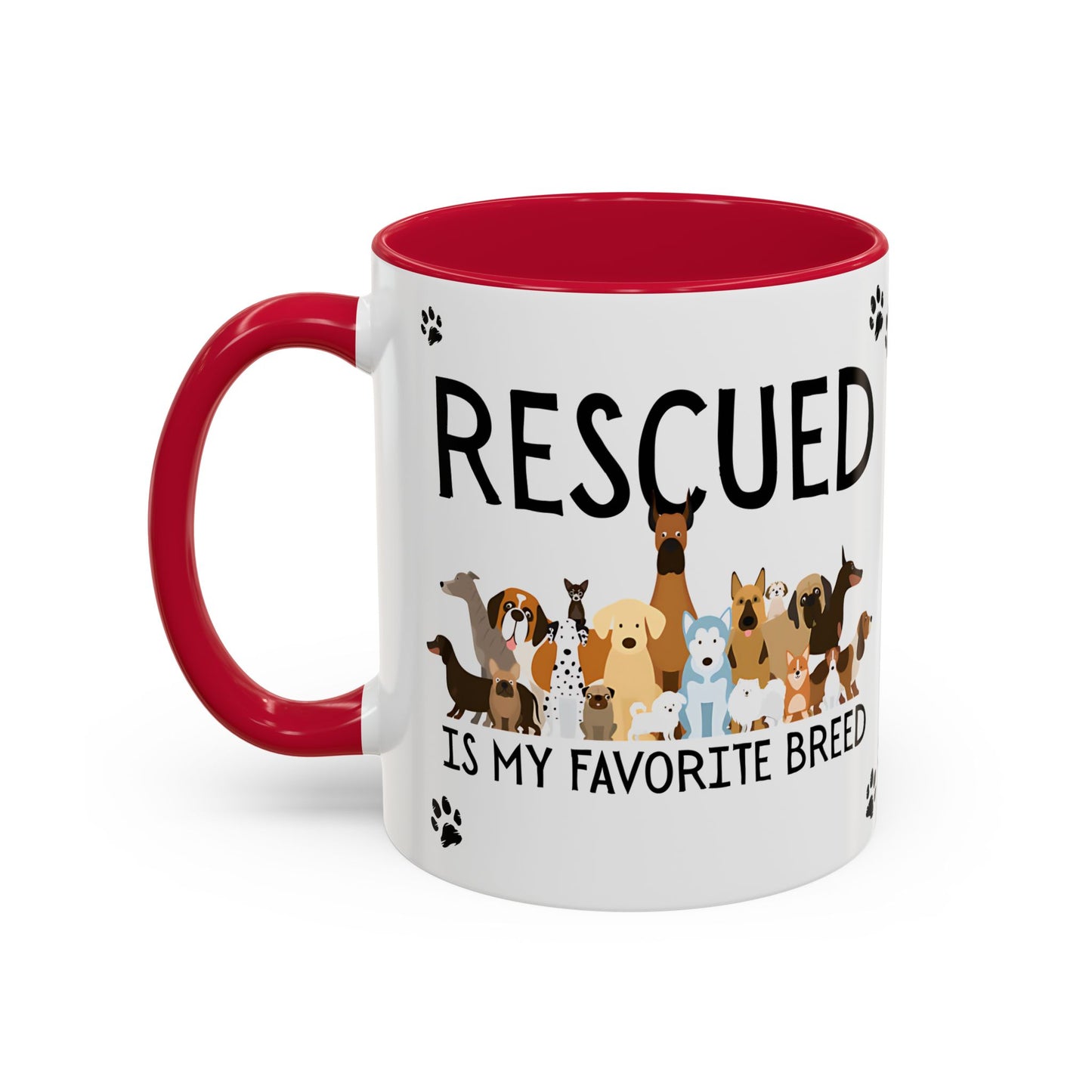 Colorful Dog Rescue Mugs - Perfect for Pet Lovers, Gift for Animal Advocates, 11oz