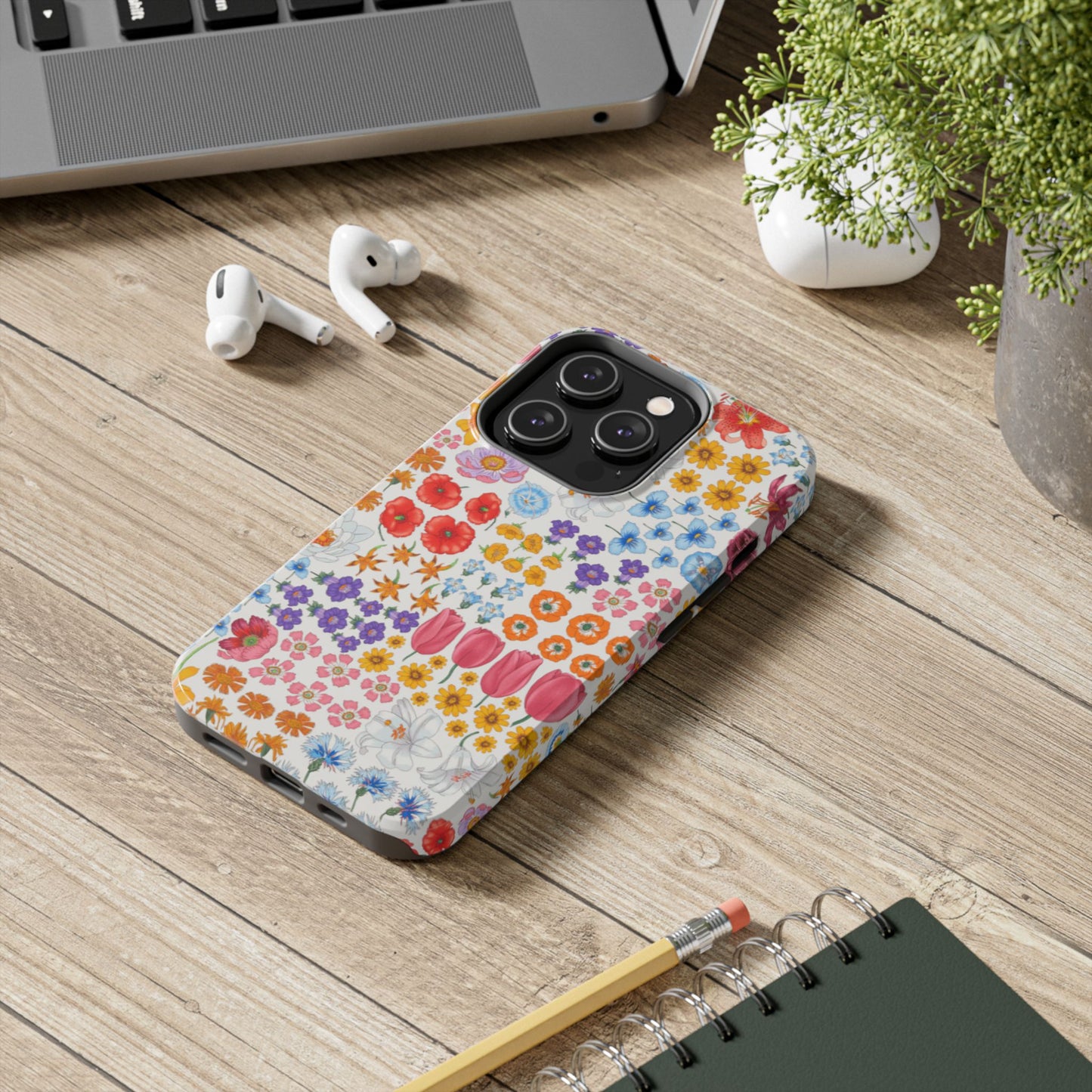 Vibrant Floral Tough Phone Case "Flora"- Durable Protection for Your Device