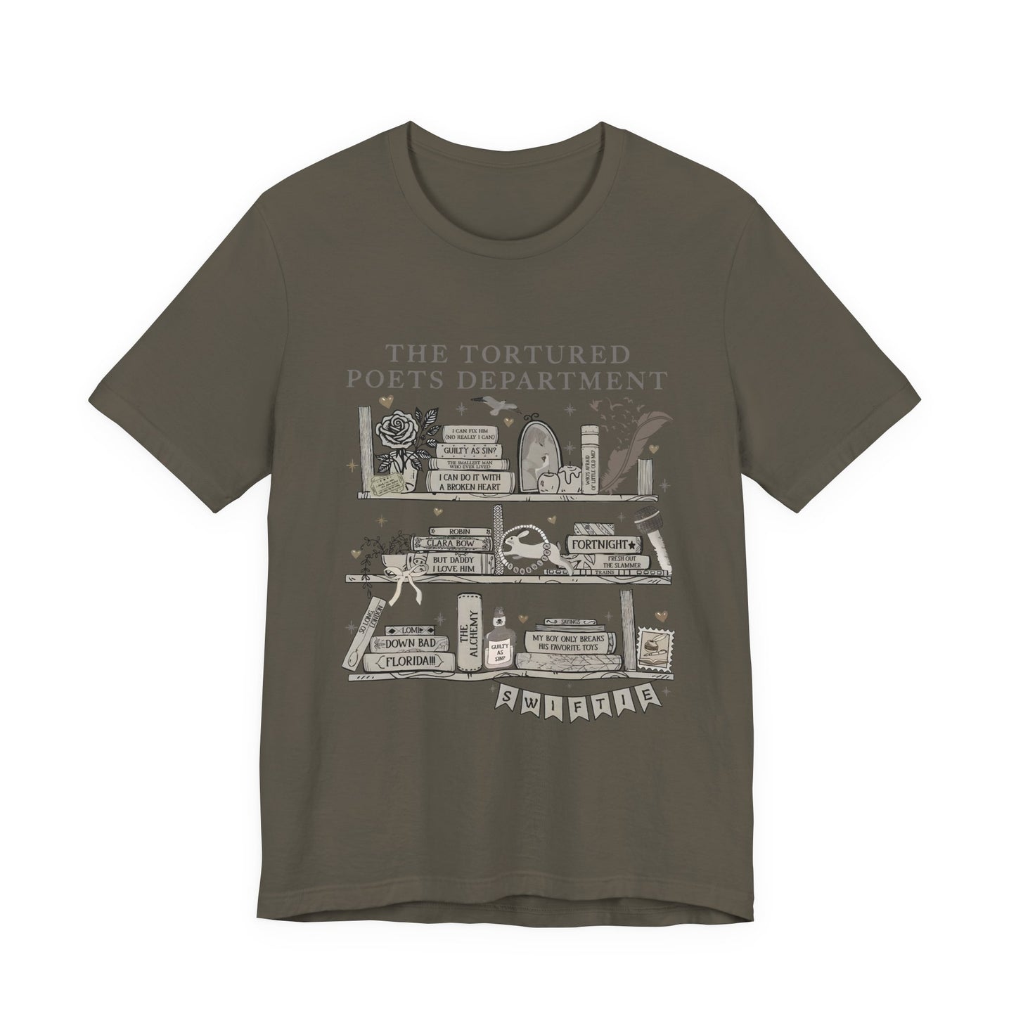 Poet's Bookshelf - Unisex Bella Canvas Jersey Short Sleeve Tee