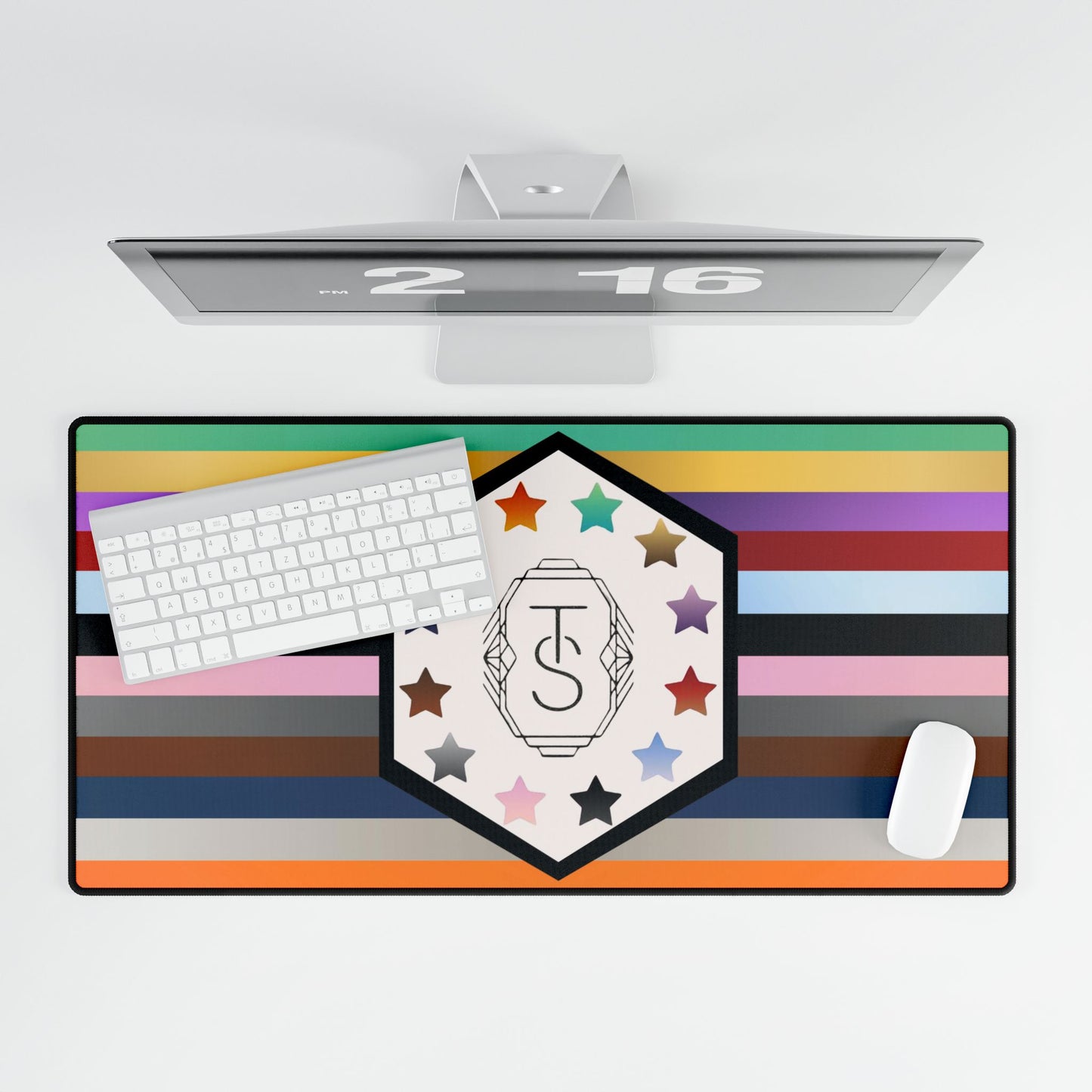 Taypendence Day Striped Desk Mat - Stylish & Functional Office Accessory