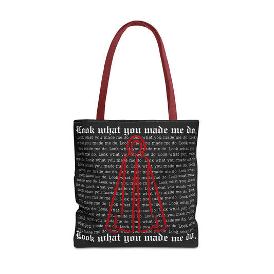 Stylish Tote Bag with 'Look What You Made Me Do' Handmaid's Design | Reusable Shopping Bag, Gift for Music Lovers, Casual Bag, Trendy Accessory