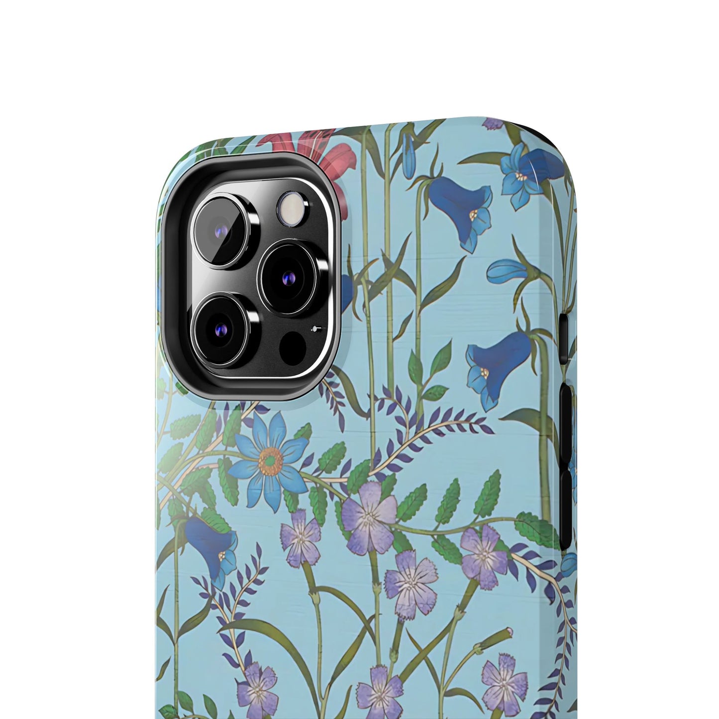 Vibrant Floral Tough Phone Case "Flora Blue"- Durable Protection for Your Device