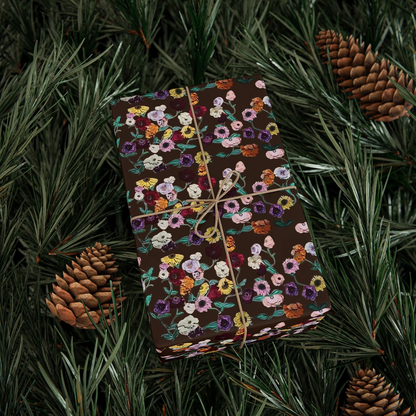 Acoustic Set Floral  Wrapping Paper Roll — Colorful Swiftie Flower Gift Wrap