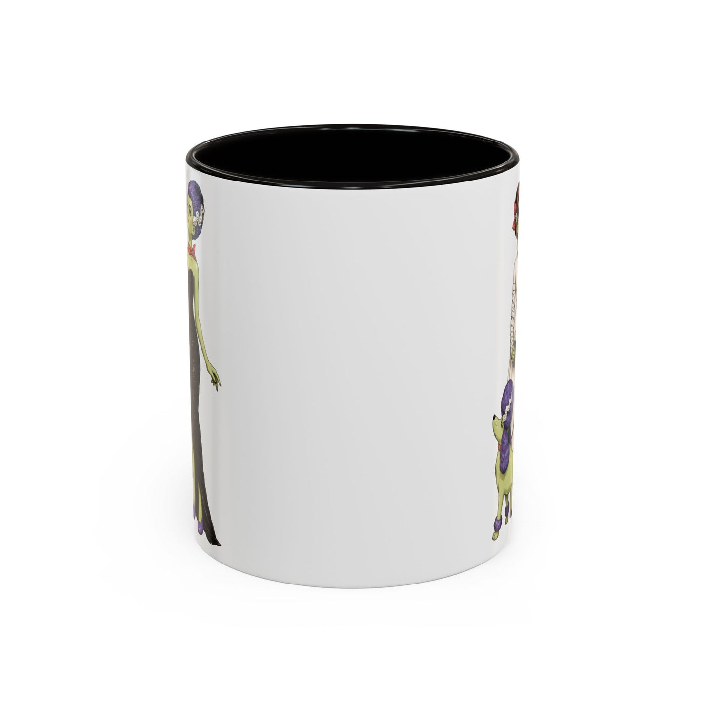 Monster Brides Dog Walk Mug — 11 oz Coffee Cup Lesbian Couple