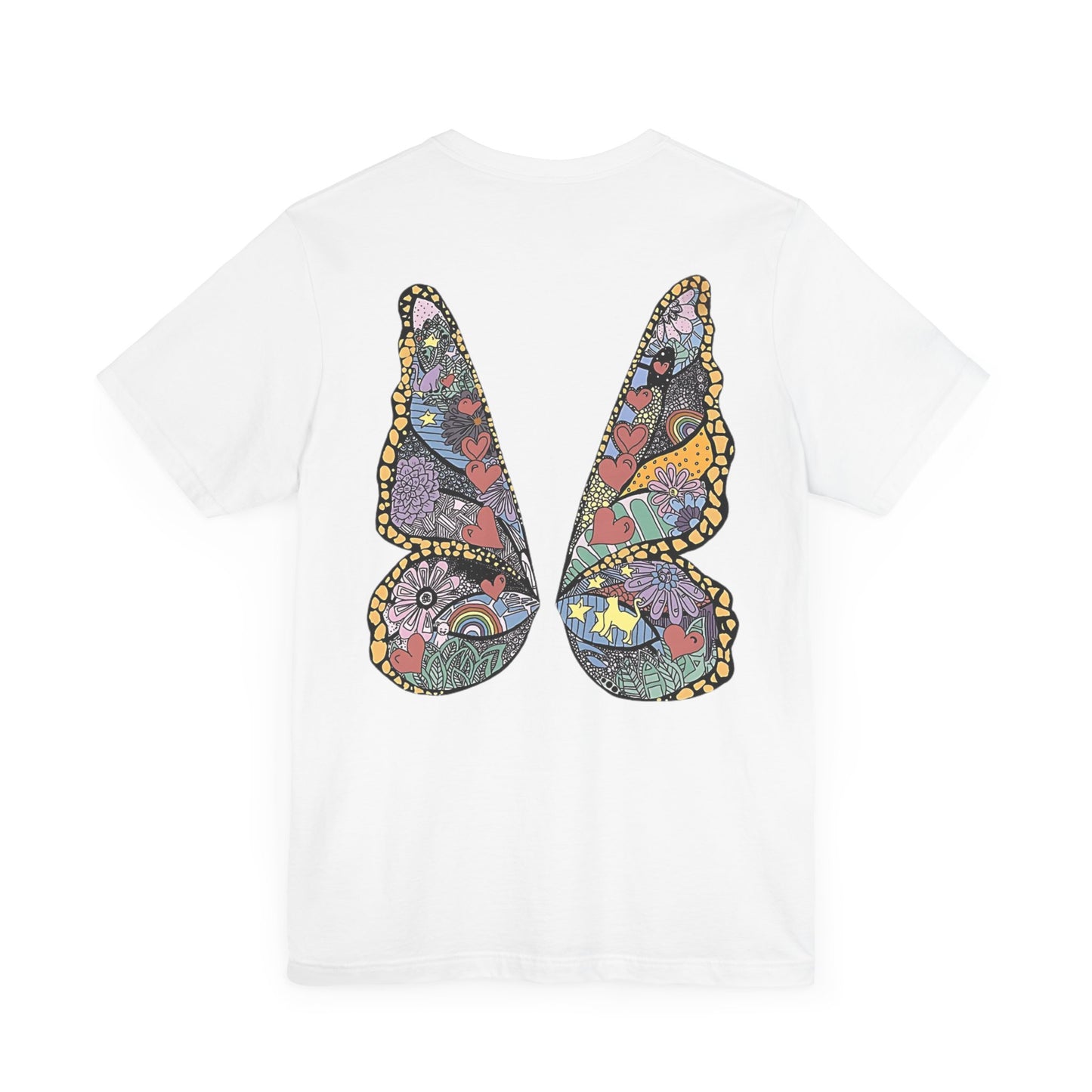 ME! butterfly wings front and back - Unisex Jersey Short Sleeve Tee