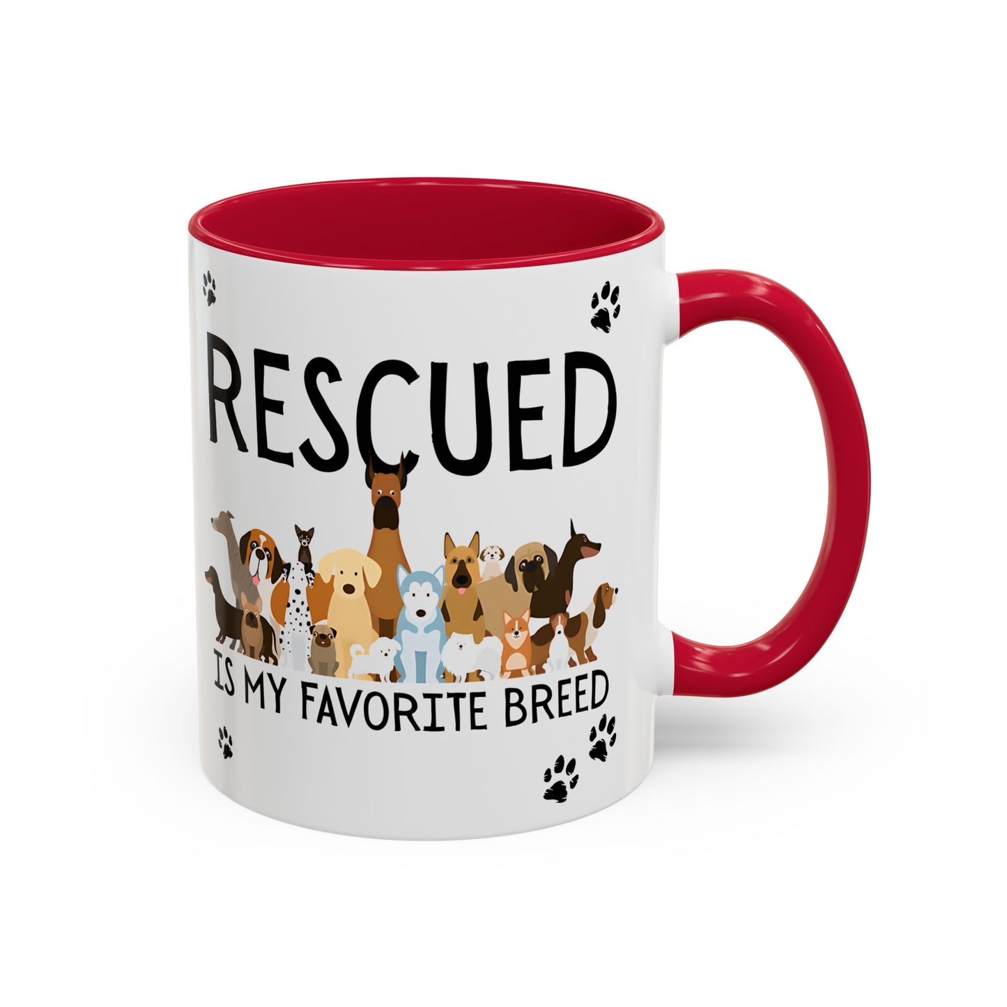 Colorful Dog Rescue Mugs - Perfect for Pet Lovers, Gift for Animal Advocates, 11oz