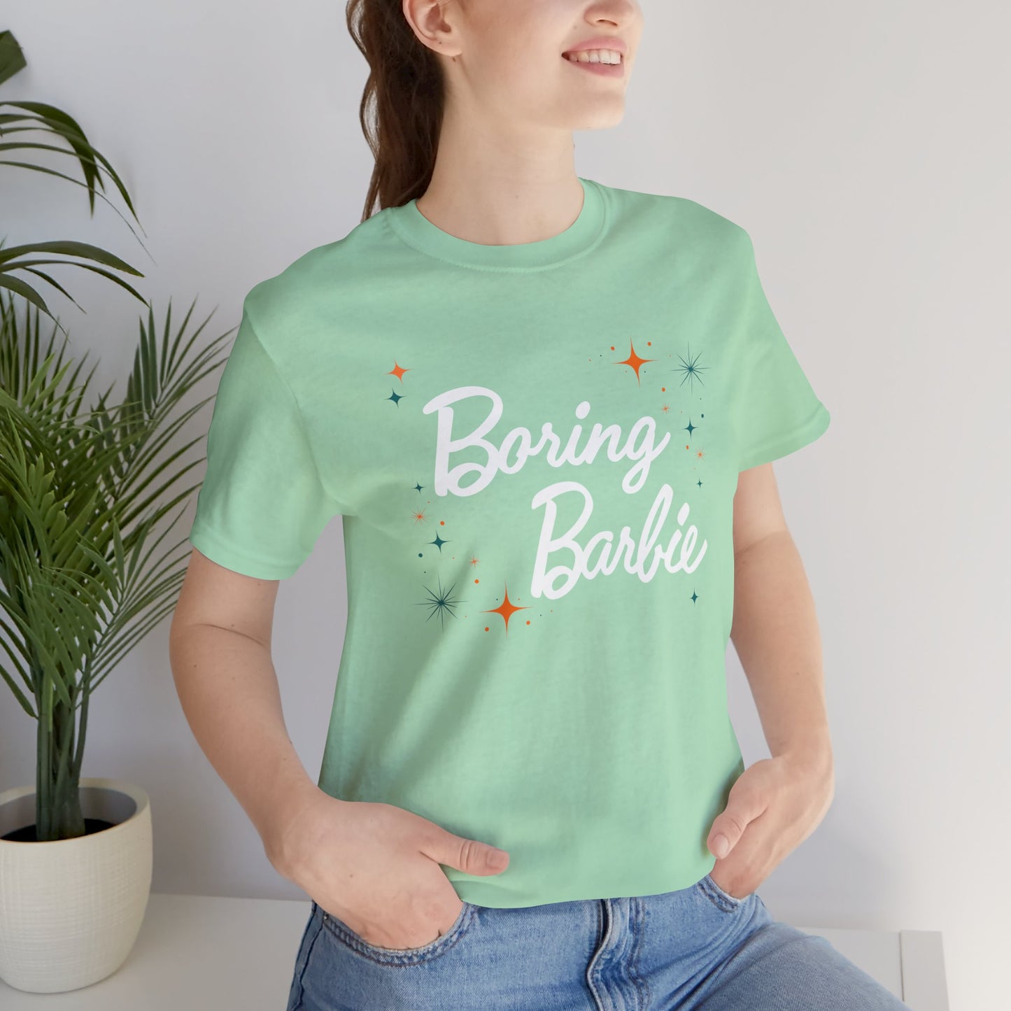 Boring B Orange and Teals Unisex Tee, Fun Casual Shirt, Gift for Fans, Summer Vibes, Statement Tee for Parties, Unique Fashion