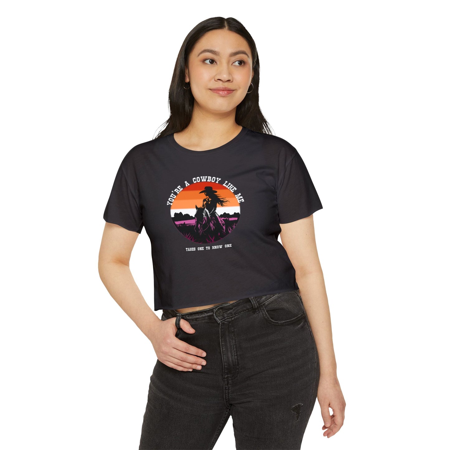 You're a cowboy like me - lesbian pride - Women's Festival Crop Top
