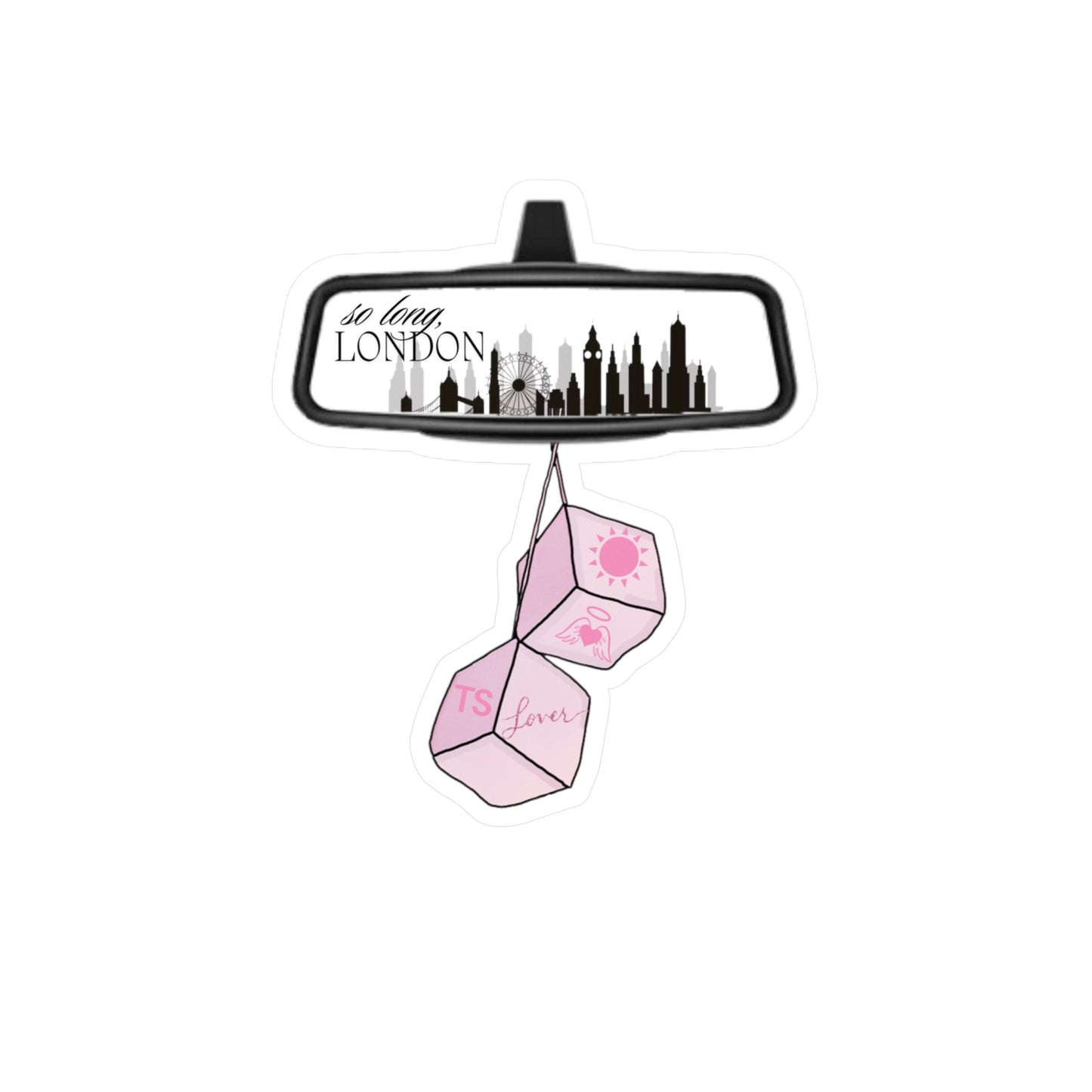 So long, London - Rear View Lover Dice - Vinyl Sticker