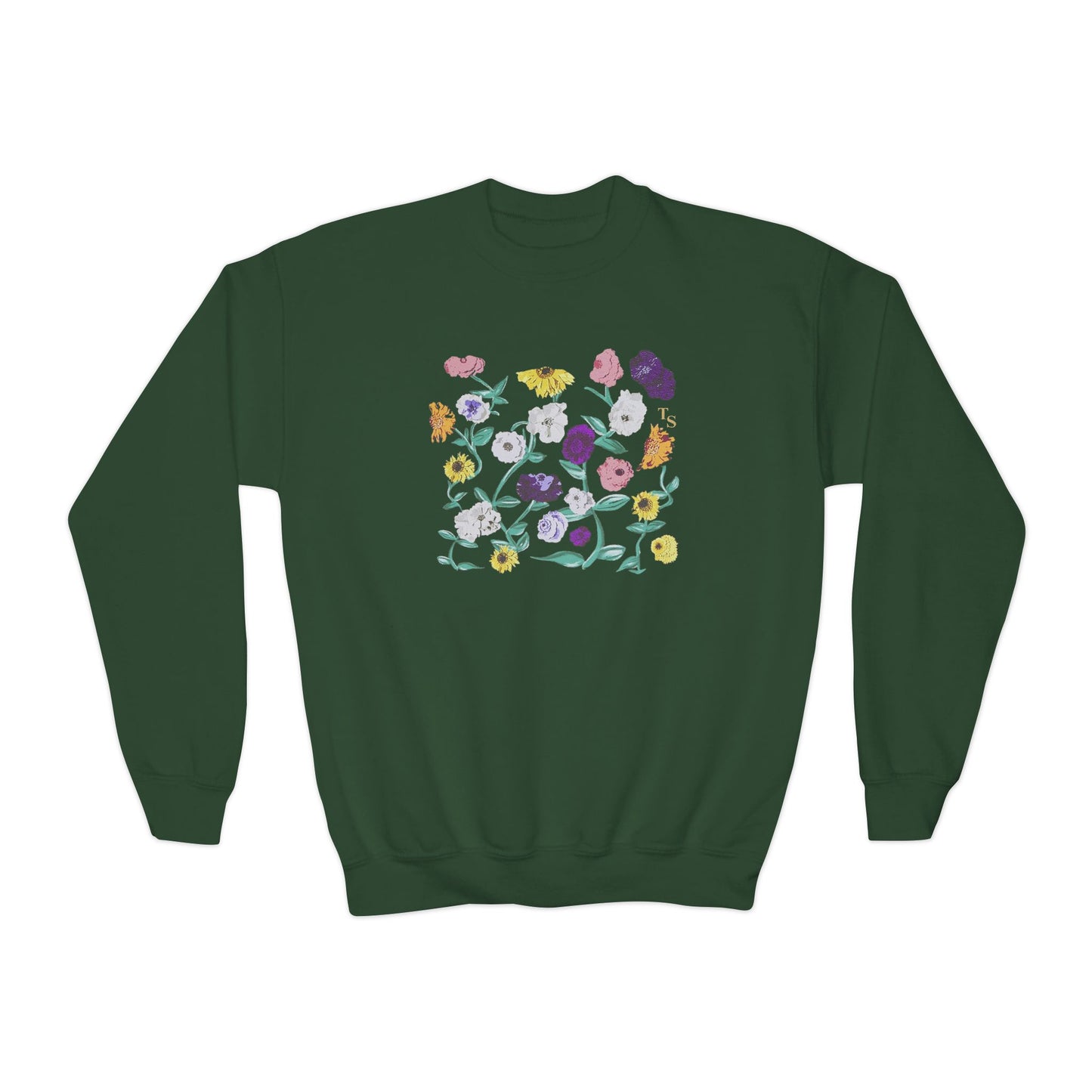 Youth Acoustic Piano Floral Crewneck Sweatshirt