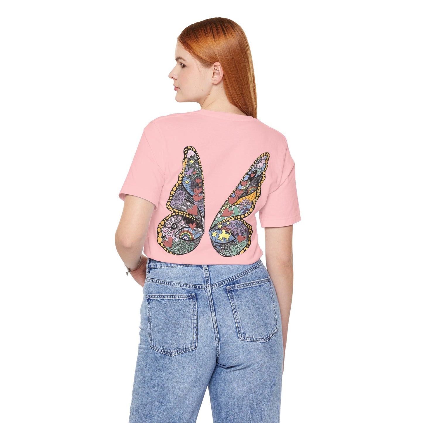 ME! butterfly wings front and back - Unisex Jersey Short Sleeve Tee