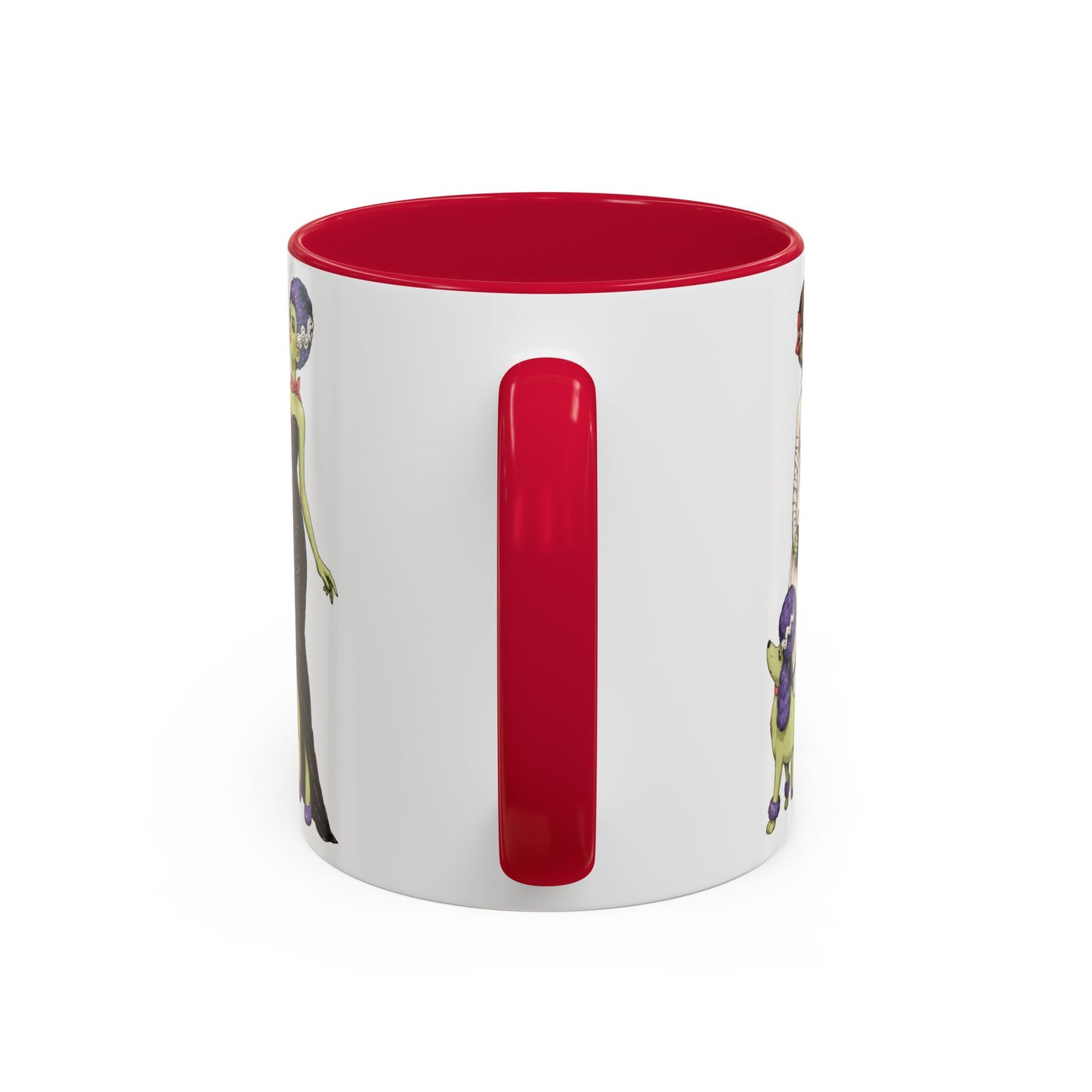 Monster Brides Dog Walk Mug — 11 oz Coffee Cup Lesbian Couple