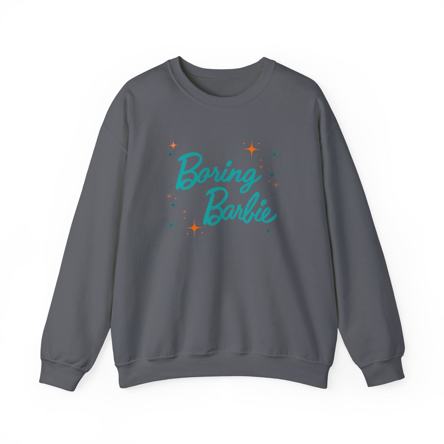 Boring Barbie with stars - Gildan Crewneck Sweatshirt, Cozy Sweatshirt, Unisex Apparel, Gift for Barbie Fans, Casual Wear, Trendy Fashion