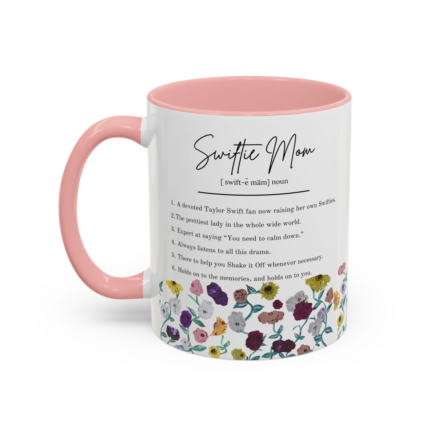 Swiftie Mom Acoustic Set Floral Piano Design - Accent Coffee Mug (11oz)